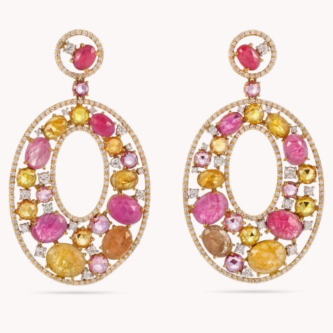 Diamond and Saphyre Earrings