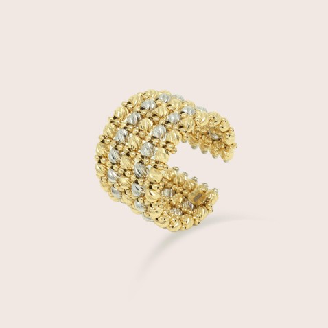 Anel em Ouro Amarelo e Branco 18k