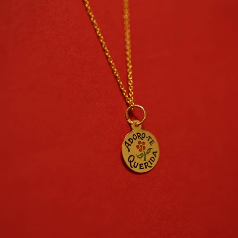 "I Adore You, My Dear" Pendant in 19,2K Gold | Lembran�a