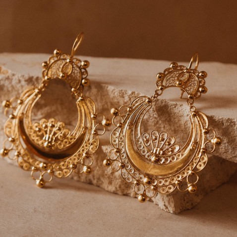 19.2K Gold Bambolinas Earrings | Arrecadas