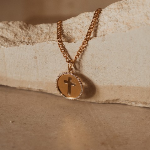 Medalha Cruz Ouro 19,2K | Religiosas