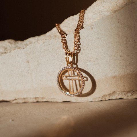 Pendente Cruz em  Ouro 19.2K | Religiosas