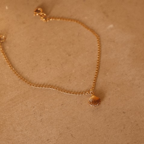 Pulseira Crian�a Concha Ouro 19.2K