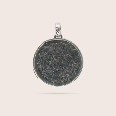 Silver and 9k Gold Coin Medallion Pendant | Styliano