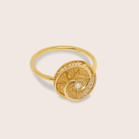 19.2K Gold Filigree Ring | Certified 100% Handcrafted Filigree